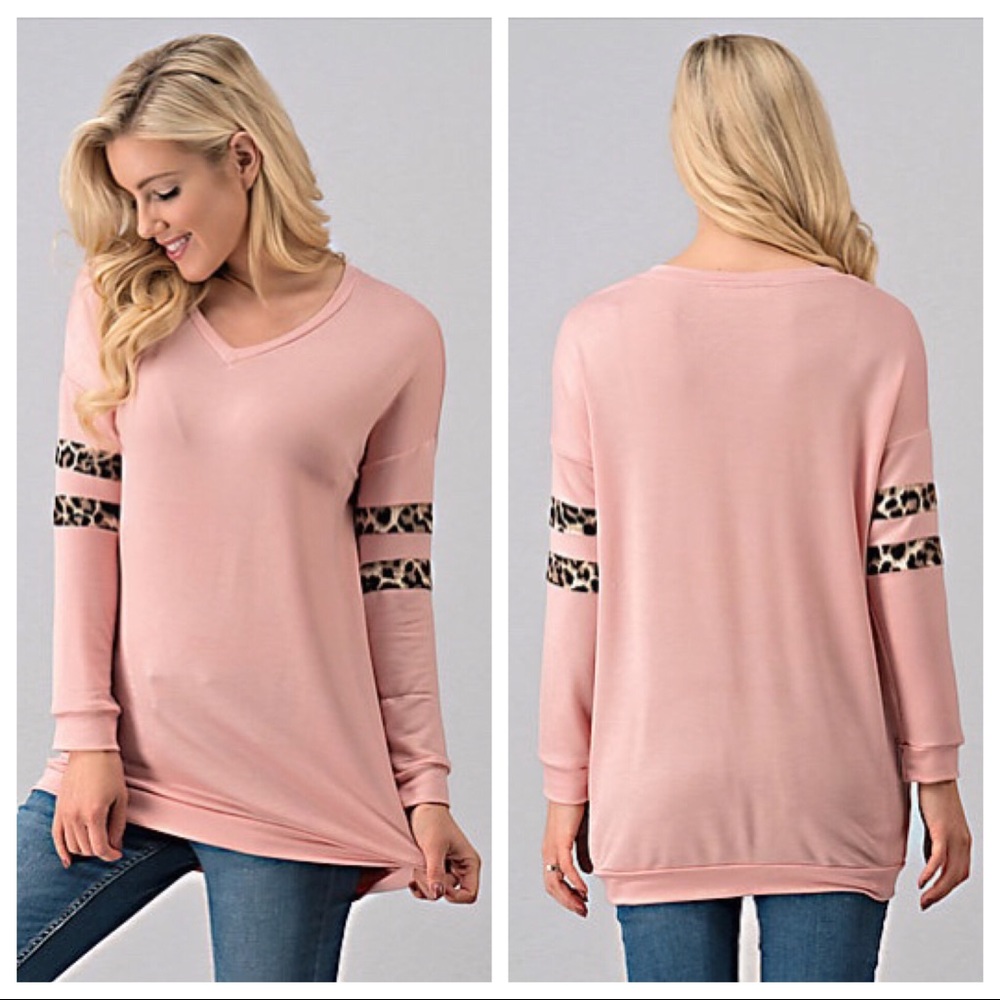Leopard Stripe Top